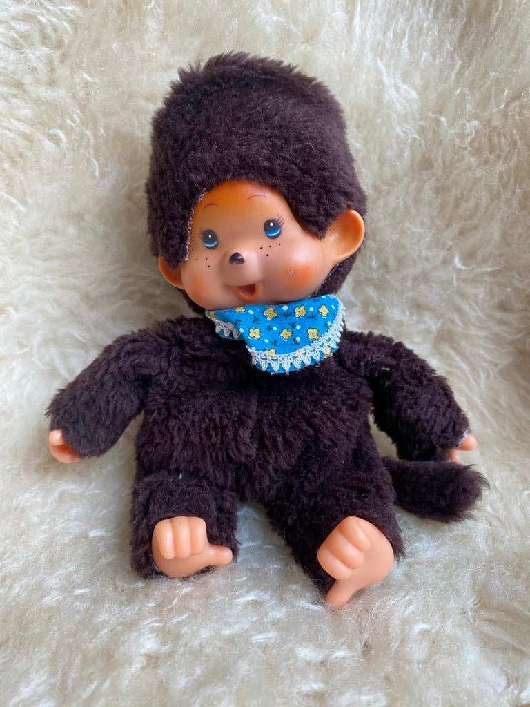 Vintage Monchhichi Sekiguchi aapje, Verzamelen, Poppen, Ophalen of Verzenden, Zo goed als nieuw, Pop