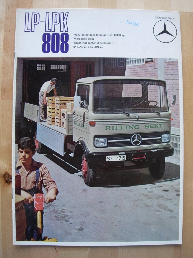 Mercedes 808 LP / LPK Brochure 1973 - LP808 LPK808, Zo goed als nieuw, Mercedes-Benz, Mercedes, Ophalen of Verzenden