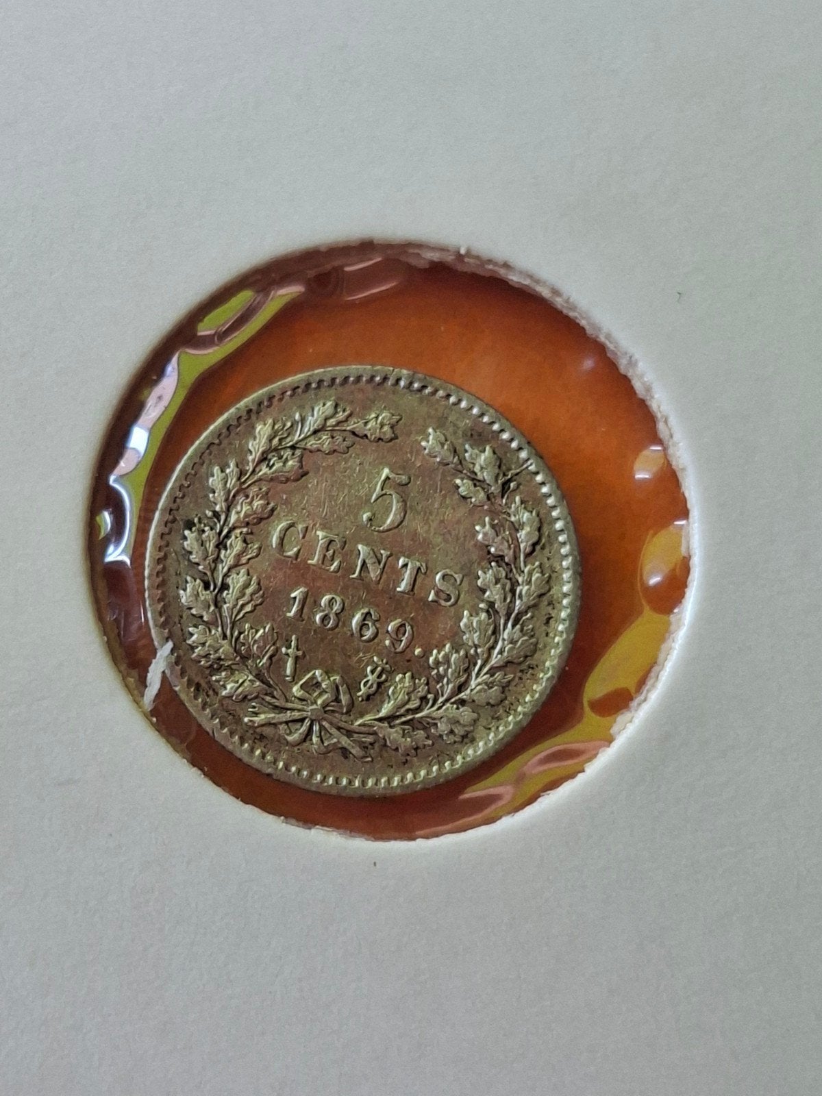 5 cent 1869 willem III, Postzegels en Munten, Koning Willem III, Zilver, Ophalen of Verzenden, Losse munt