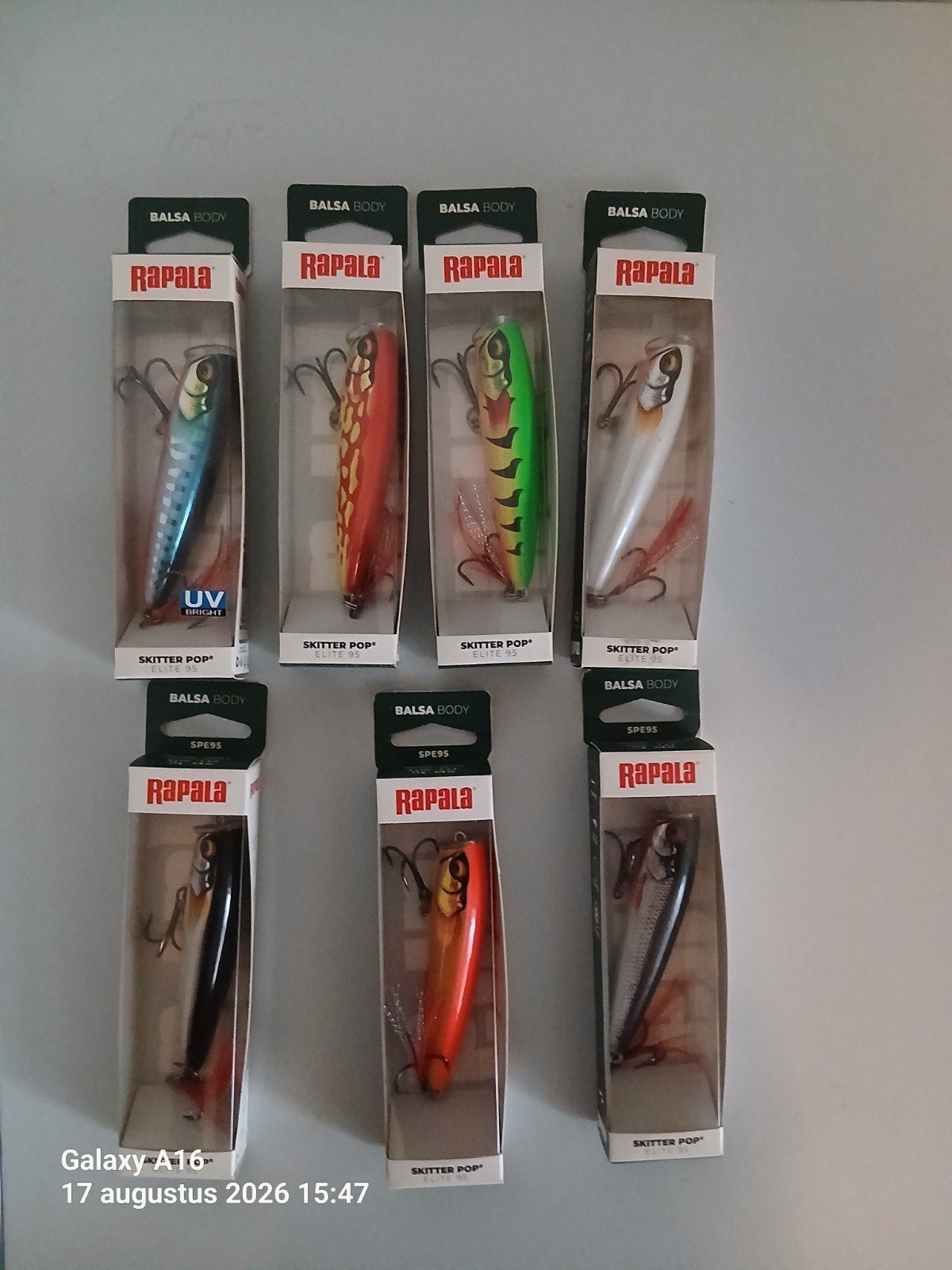 Set Rapala Skitterpop SPE95 7stuks nieuw in de verpakking, Watersport en Boten, Ophalen of Verzenden, Nieuw, Overige typen