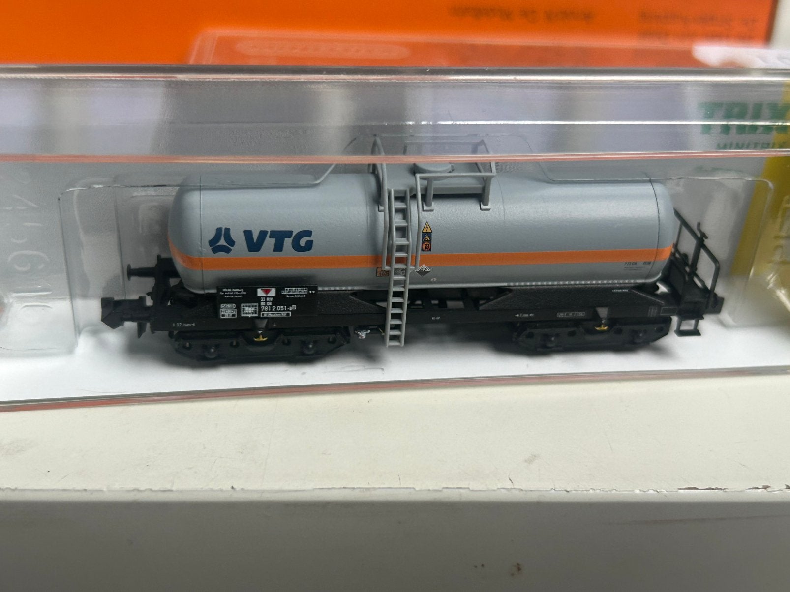 N Minitrix 15414-09 vtg tank wagon zo goed als nieuw, Gelijkstroom, Trix, Wagon, Ophalen of Verzenden