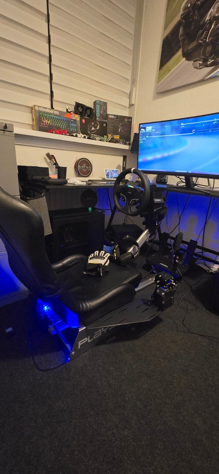 Playseat Evolution racestoel met gearshiftholder, Ophalen, Gebruikt