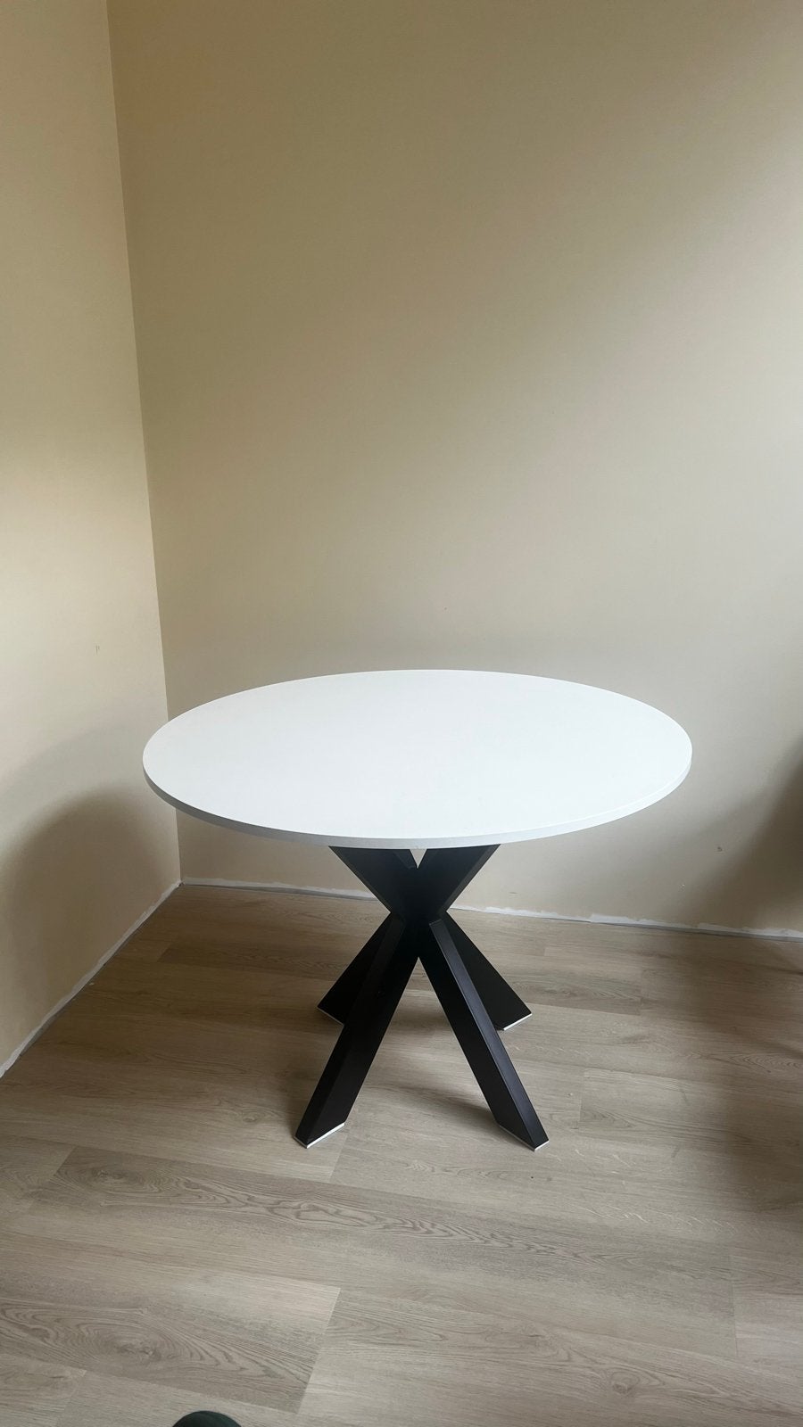 Ikea Mariedamm rond tafelblad wit 105cm, Huis en Inrichting, Ophalen, Overige materialen, Gebruikt, 100 tot 150 cm