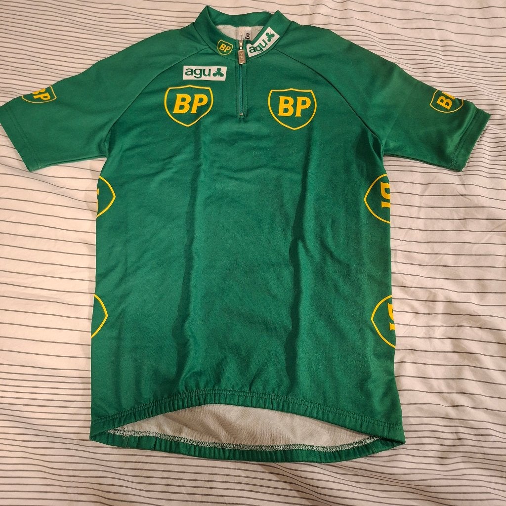 Vintage Ronde van Nederland – BP Leiderstrui 43 cm, Agu, Ophalen of Verzenden, Gebruikt, Kleding