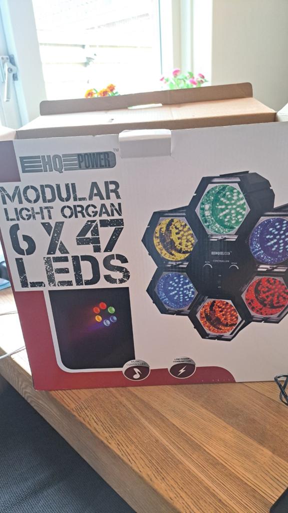 HQ Power Modulair Lichtorgel 6x47 LED's, Muziek en Instrumenten, Ophalen, Zo goed als nieuw, Licht, Geluidgestuurd