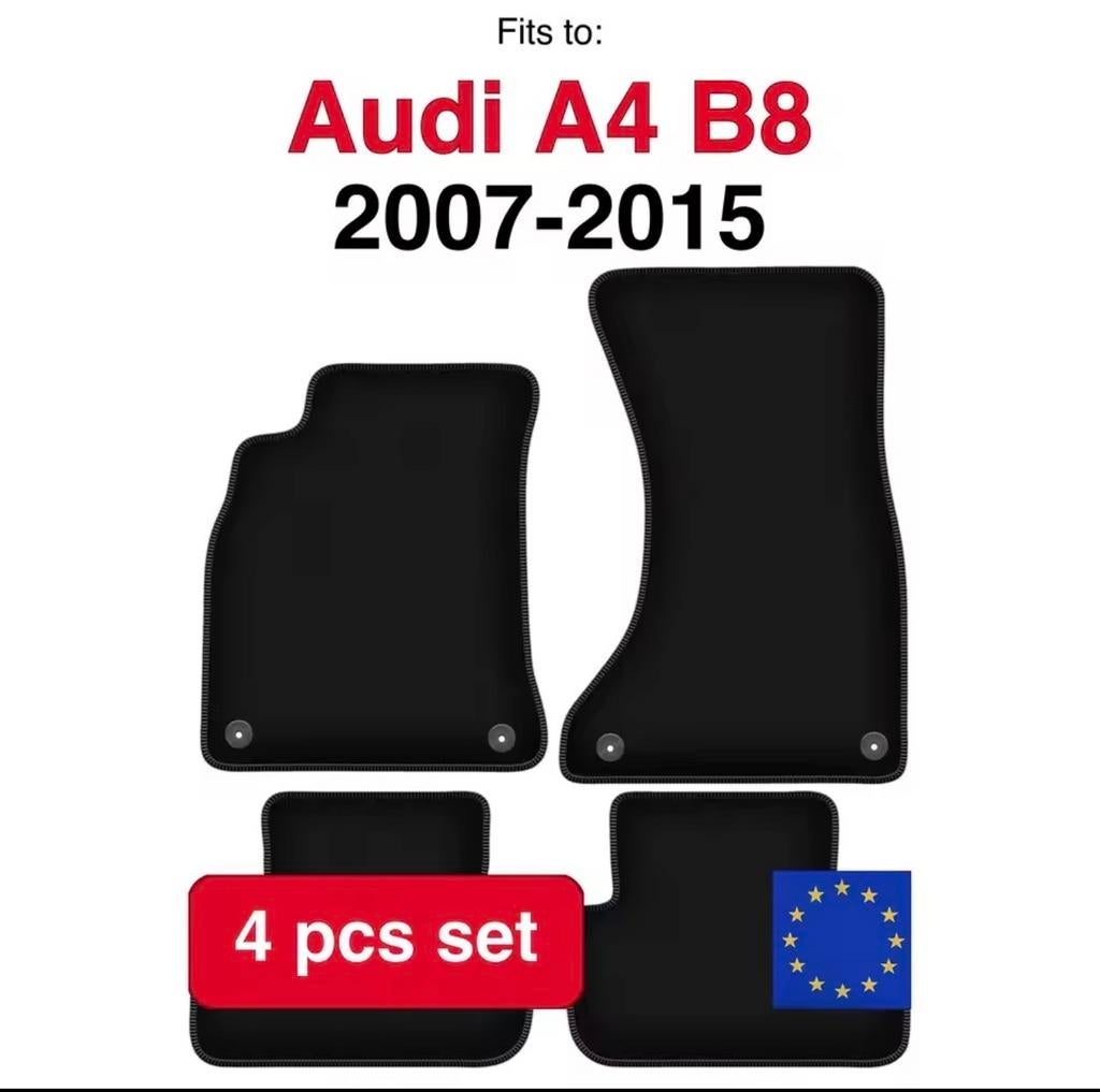 Velours Mattenset Zwart voor Audi A4 B8 (2007-2015) ️NIEUW️, Ophalen of Verzenden, Nieuw