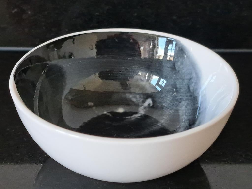 Gusta schaaltje zwart wit, Ophalen of Verzenden, Rond