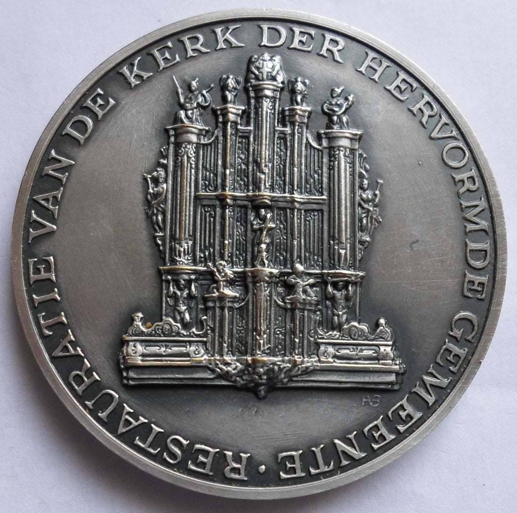 Zwolle Restauratie grote- of St. Michaëlskerk 1996., Postzegels en Munten, Penningen en Medailles, Verzenden, Overige materialen