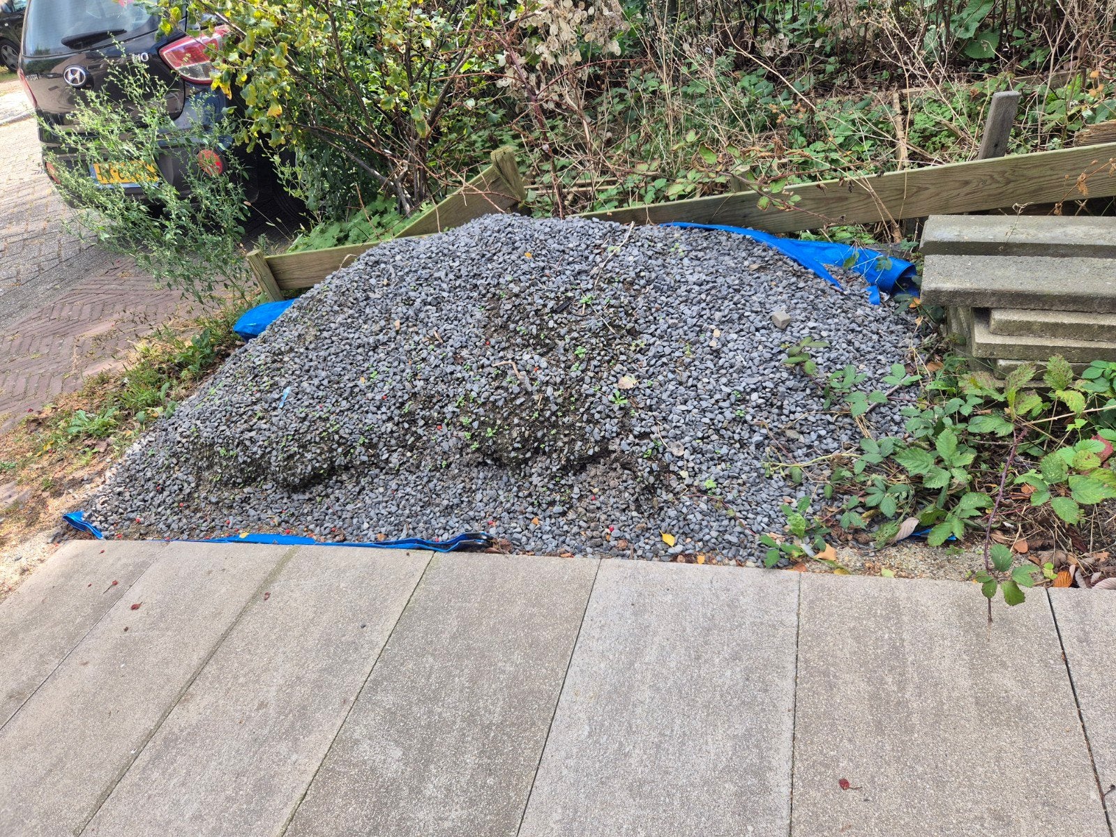 Grijze split voor tuin of oprit, Ophalen, Overige materialen, Gebruikt, Split