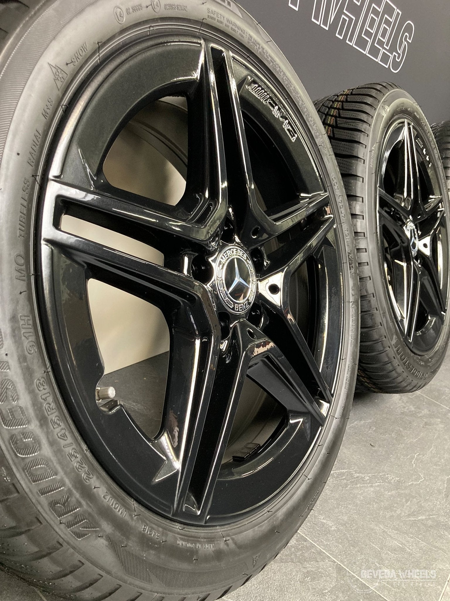 18” originele Mercedes A W177 AMG velgen winterbanden 5x112, Auto-onderdelen, Banden en Velgen, 18 inch, Gebruikt, -, -