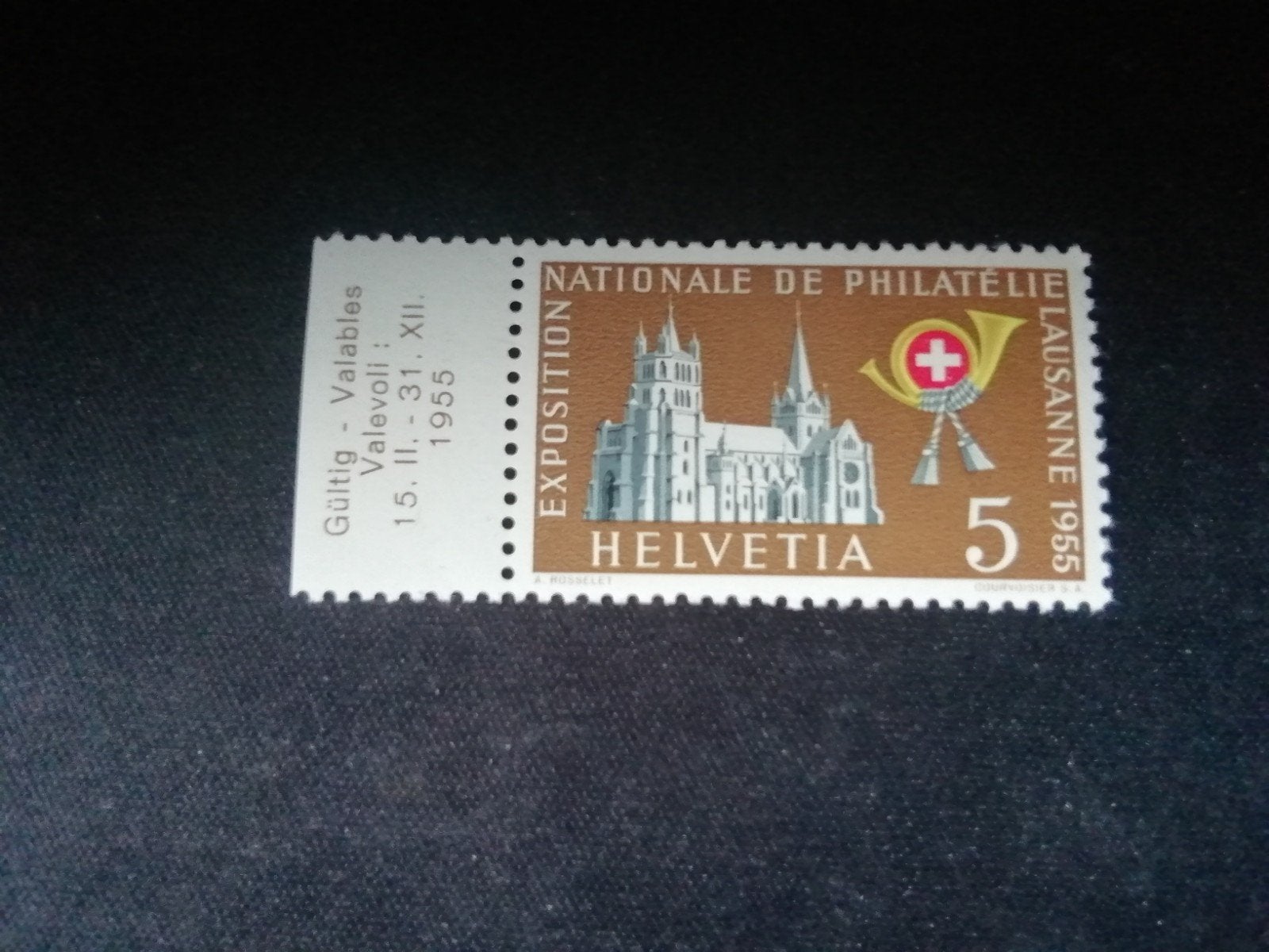 40 ZWITSERLAND NR 607 MET TAB POSTFRIS ZONDER PLAKKER RESTAN, Ophalen of Verzenden, Postfris