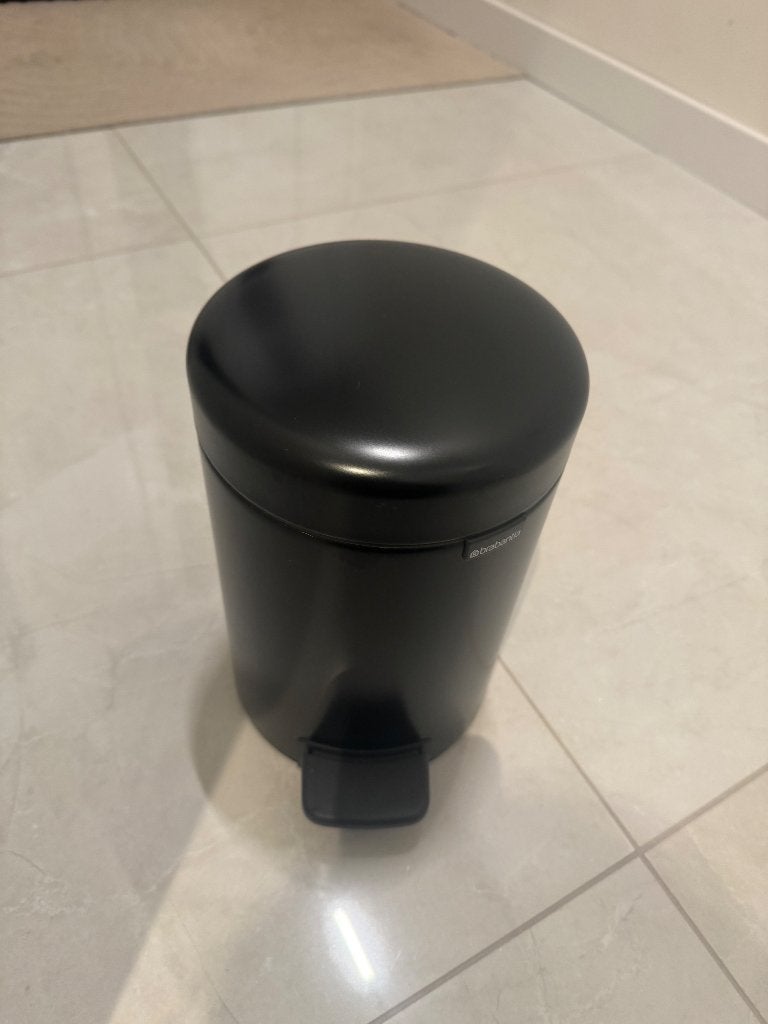 Brabantia prullenbak 3 liter, Ophalen of Verzenden, Zo goed als nieuw, Minder dan 10 liter, Rvs