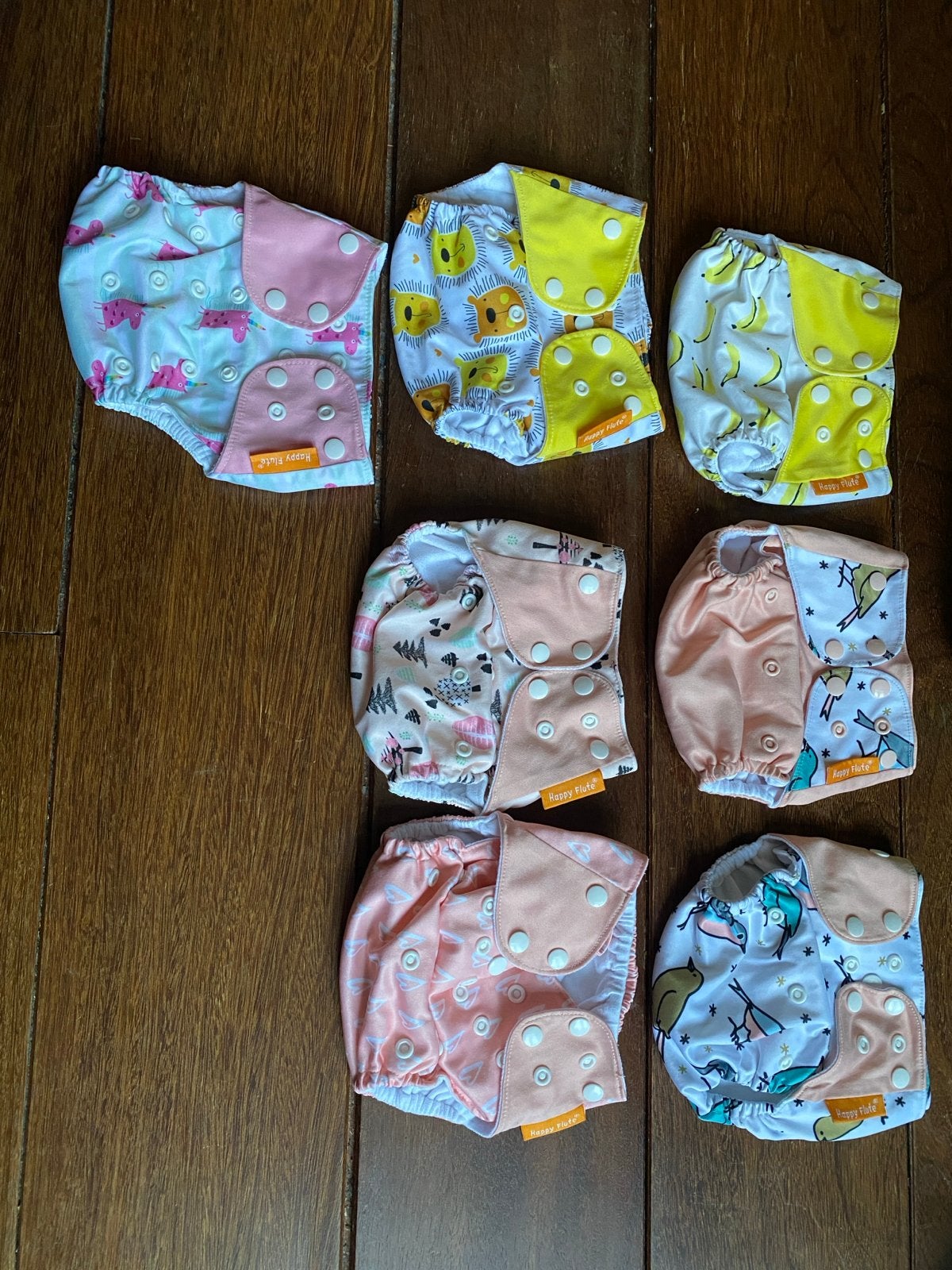 Happy Flute wasbare pocket luiers (7 stuks), Ophalen of Verzenden, Zo goed als nieuw, Jongen of Meisje