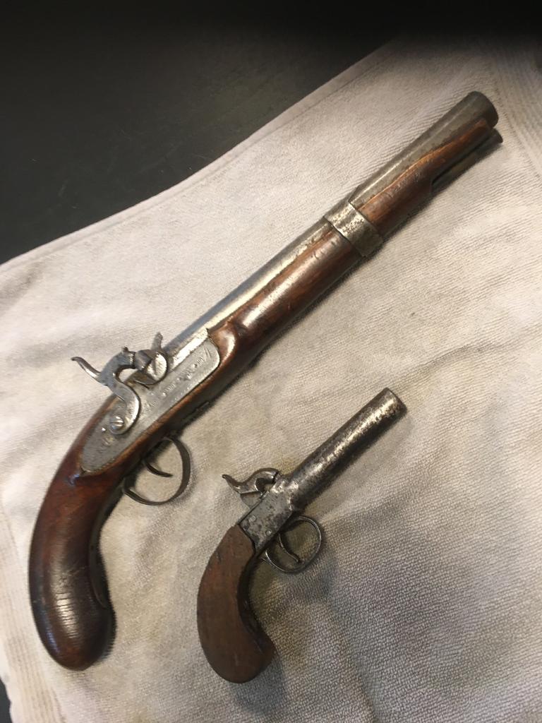 Antieke percussie pistolen anno 1800, Ophalen of Verzenden