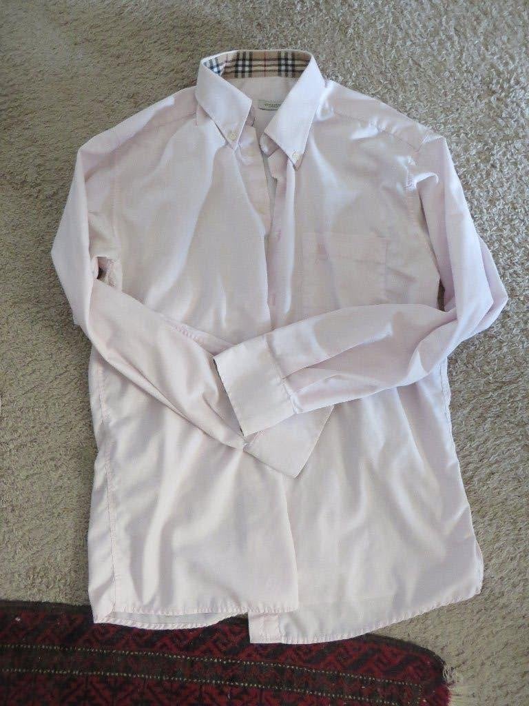 Engelse klassiek Burberry heren overhemd, shirt, roze, Ophalen of Verzenden, Zo goed als nieuw, Roze, Halswijdte 41/42 (L)