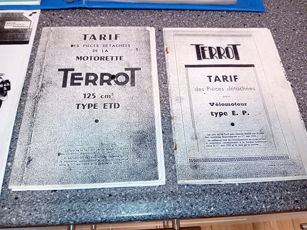 Terrot / Motobecane boekjes  Kopie`s, Motoren, Ophalen of Verzenden, Overige merken
