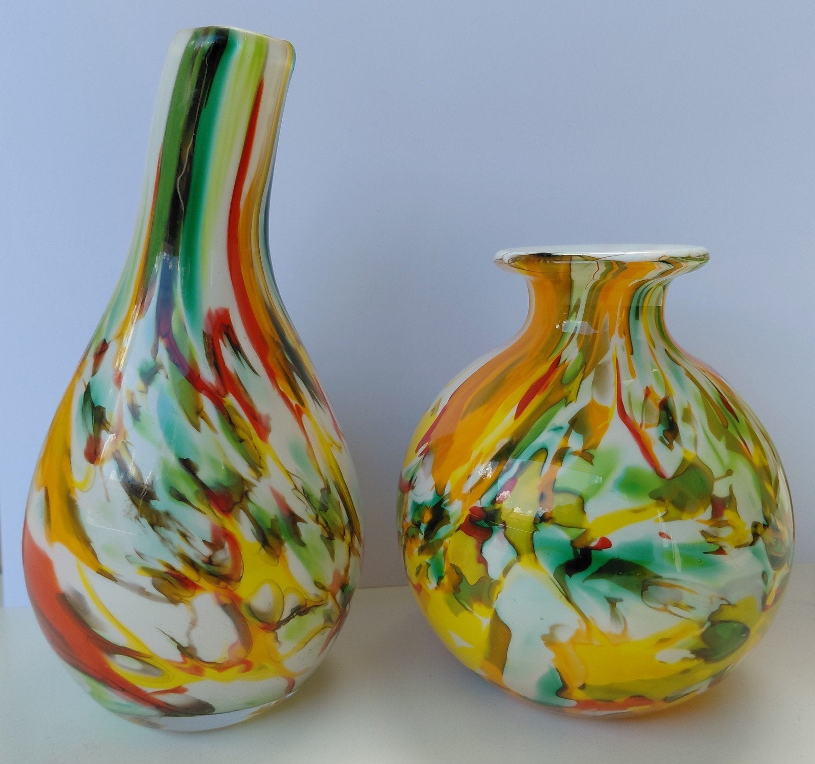 2 mooie Fidrio vaasjes, Ophalen, Overige kleuren, Minder dan 50 cm, Glas