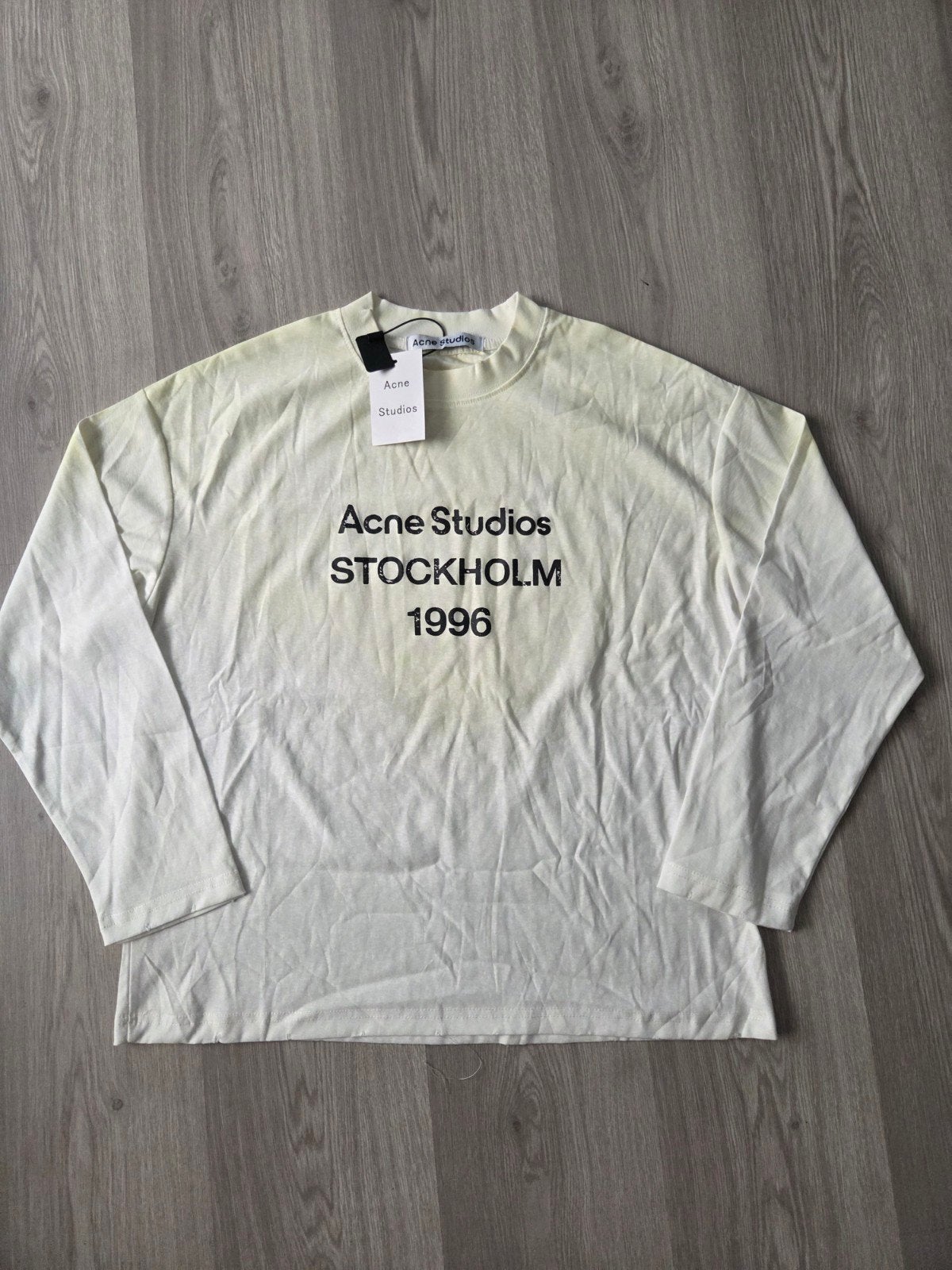 Acne Studios Stockholm 1996 Longsleeve T-shirt Maat S, Kleding | Dames, T-shirts, Acne Studios, Wit, Nieuw, Ophalen of Verzenden