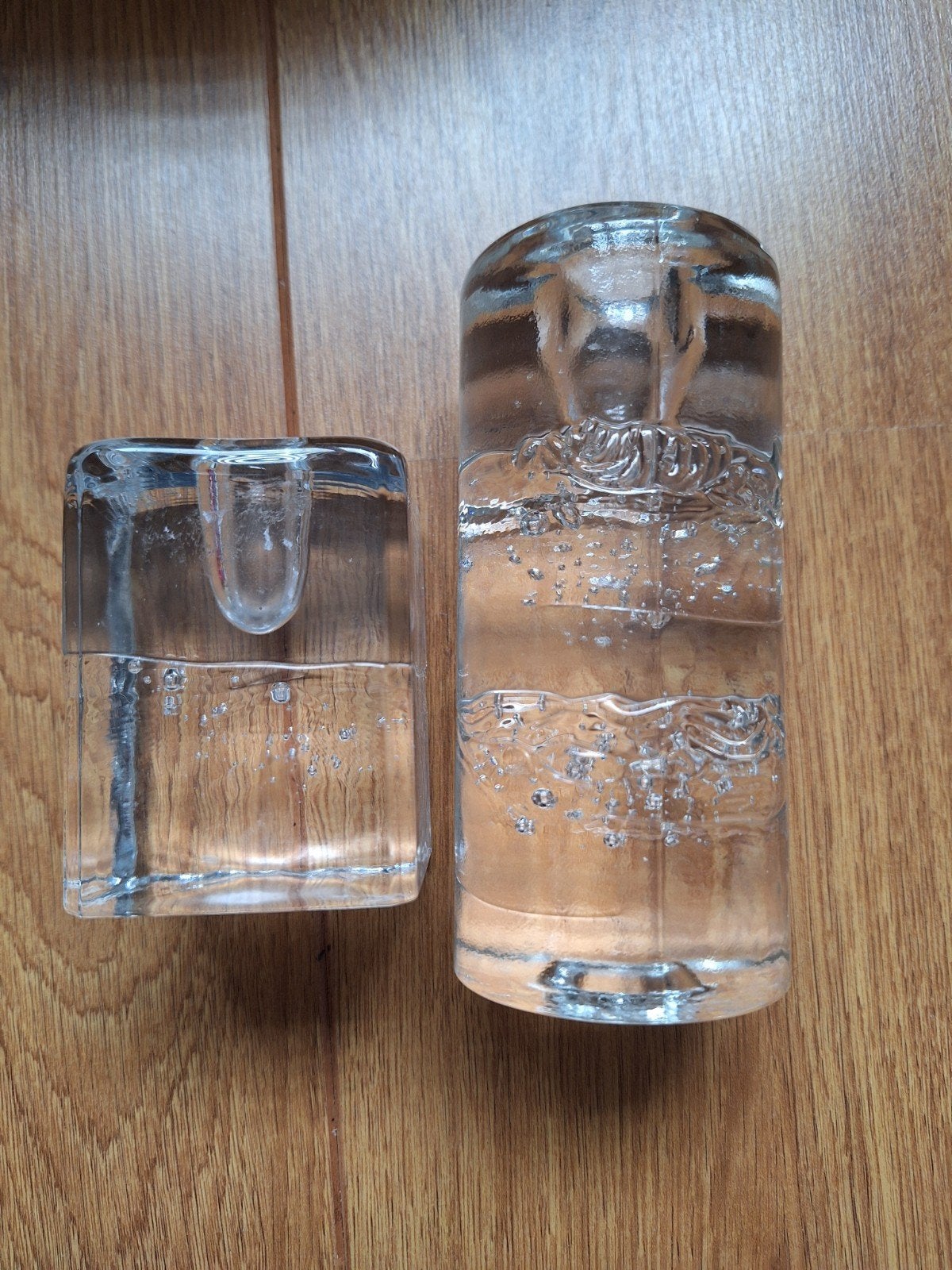 2x Vintage Iittala Arkipelago Kandelaar - Timo Sarpaneva, Ophalen of Verzenden, Kandelaar, Iittala, Glas