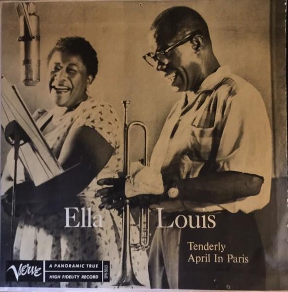 1957       Ella Fitzgerald & Louis Armstrong     EP Tenderly, Cd's en Dvd's, Vinyl Singles, Voor 1960, 7 inch, Zo goed als nieuw