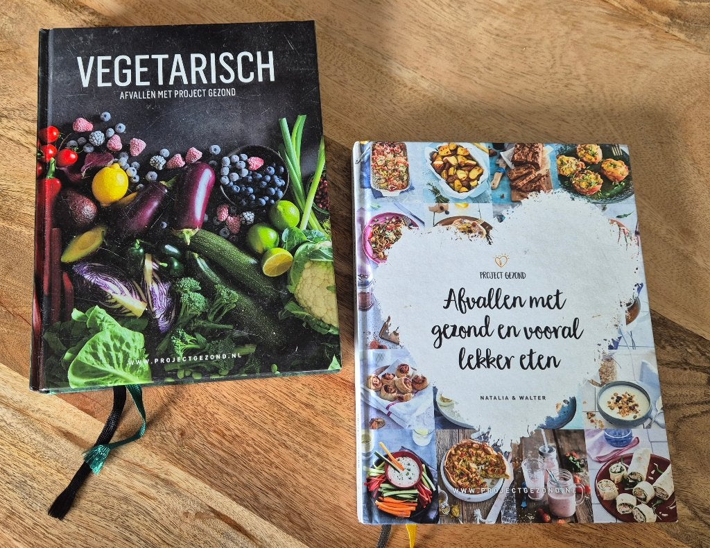 Vegetarisch & Afvallen met Project Gezond kookboeken, Dieet en Voeding, Ophalen of Verzenden, Zo goed als nieuw, Natalia & Walter (Project Gezond)