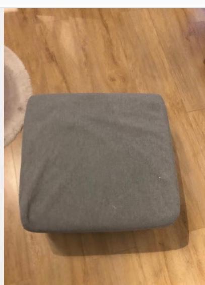 Poef grijs, Ikea, Minder dan 50 cm, Rond, Minder dan 50 cm, Ophalen of Verzenden