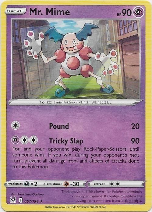 Lost Origin,  Mr. Mime [rare] 67/196, Verzenden, Nieuw, Losse kaart