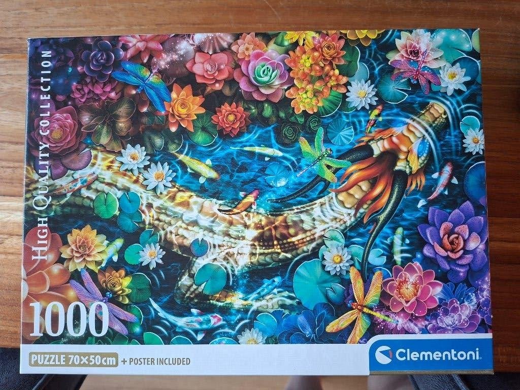 Clementoni puzzel 1000 stukjes Koi River, Ophalen, Minder dan 500 stukjes, Zo goed als nieuw, Legpuzzel