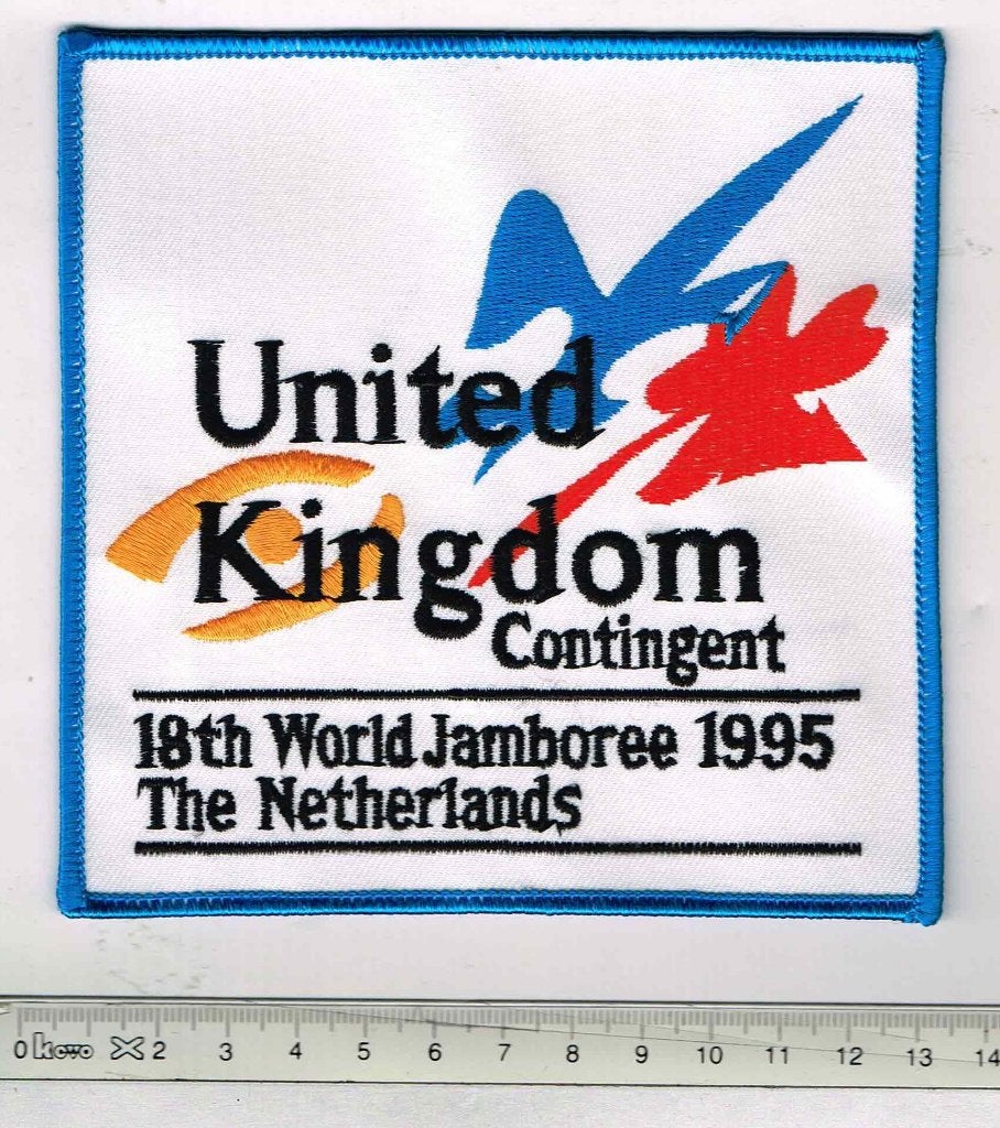 scouting Wereld Jamboree 1995, Backpatch UK Contingent, Ophalen of Verzenden, Nieuw, Embleem, Speld of Insigne