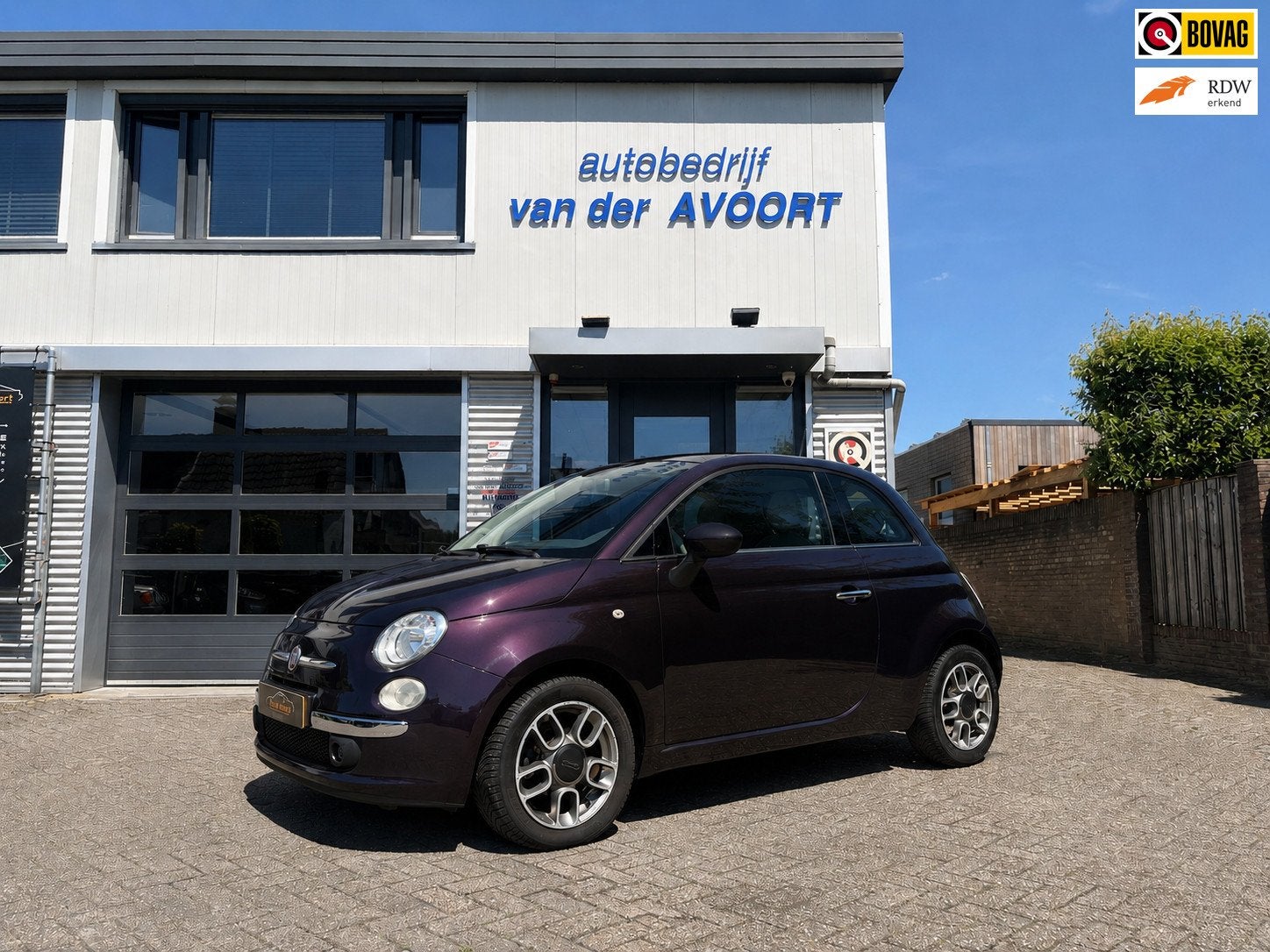 Fiat 500 1.2 Lounge (carplay mogelijk), Auto's, Fiat, Voorwielaandrijving, Stof, Gebruikt, 840 kg