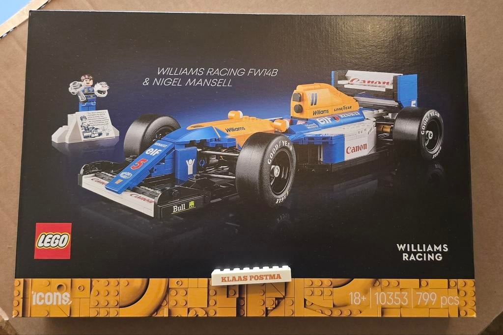 Lego 10353 Formule 1 Williams FW14B Nigel Mansell, Lego, Nieuw, Ophalen of Verzenden, Compleet