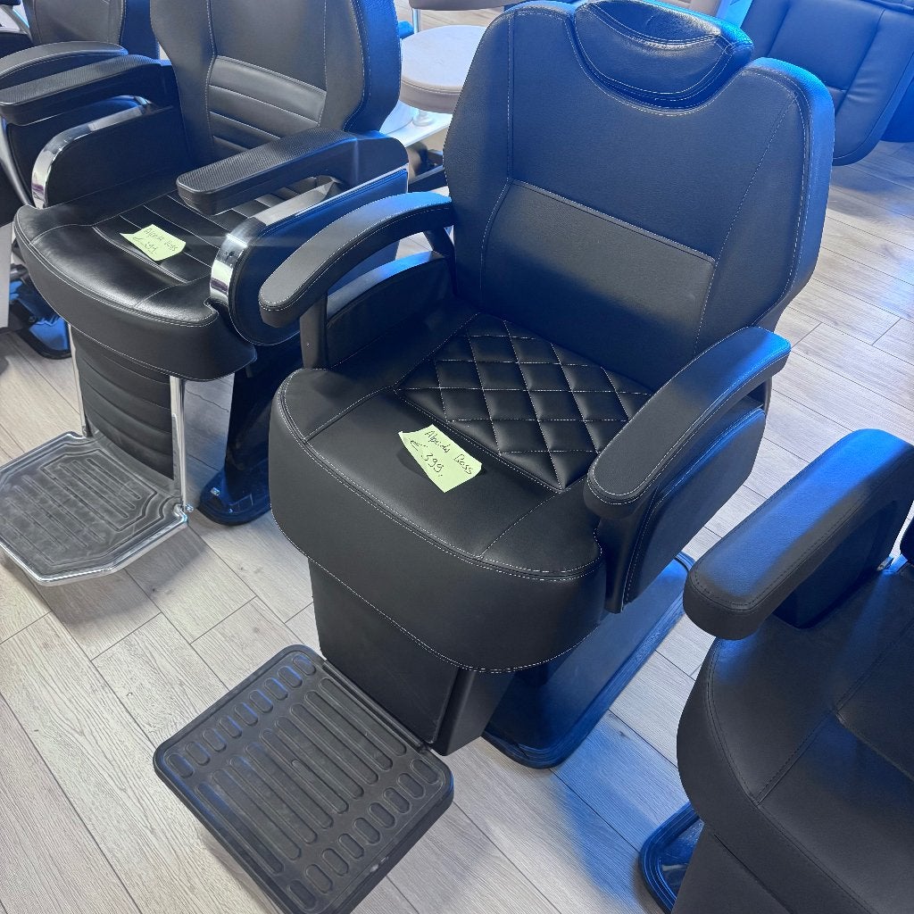 barbierstoel barberchair zwart black herenstoel scheerstoel, Ophalen, Zwart, Overige materialen, Klassiek