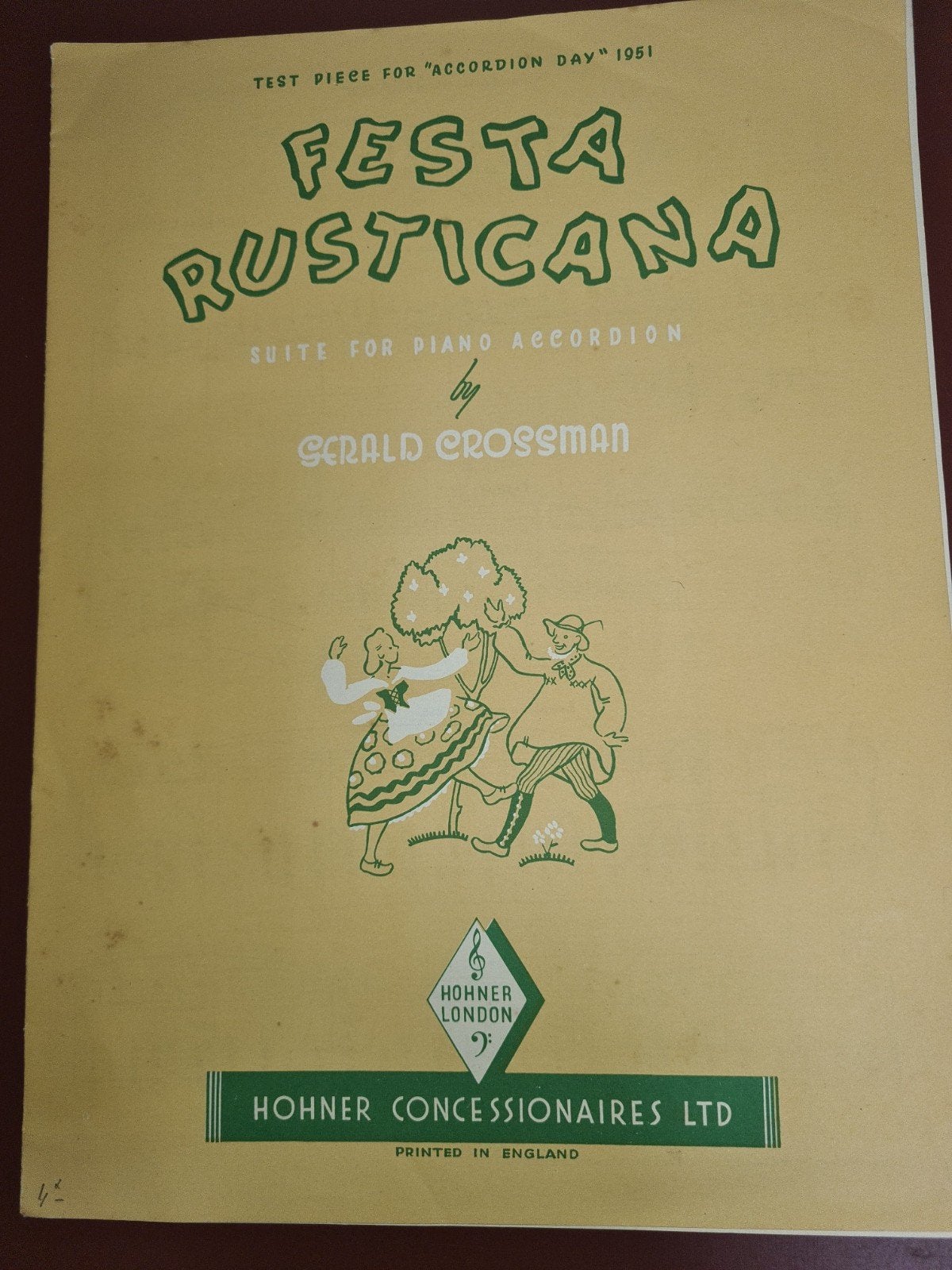 Festa Rusticana - Suite voor Accordeon, Muziek en Instrumenten, Gebruikt, Klassiek, Ophalen of Verzenden, Artiest of Componist