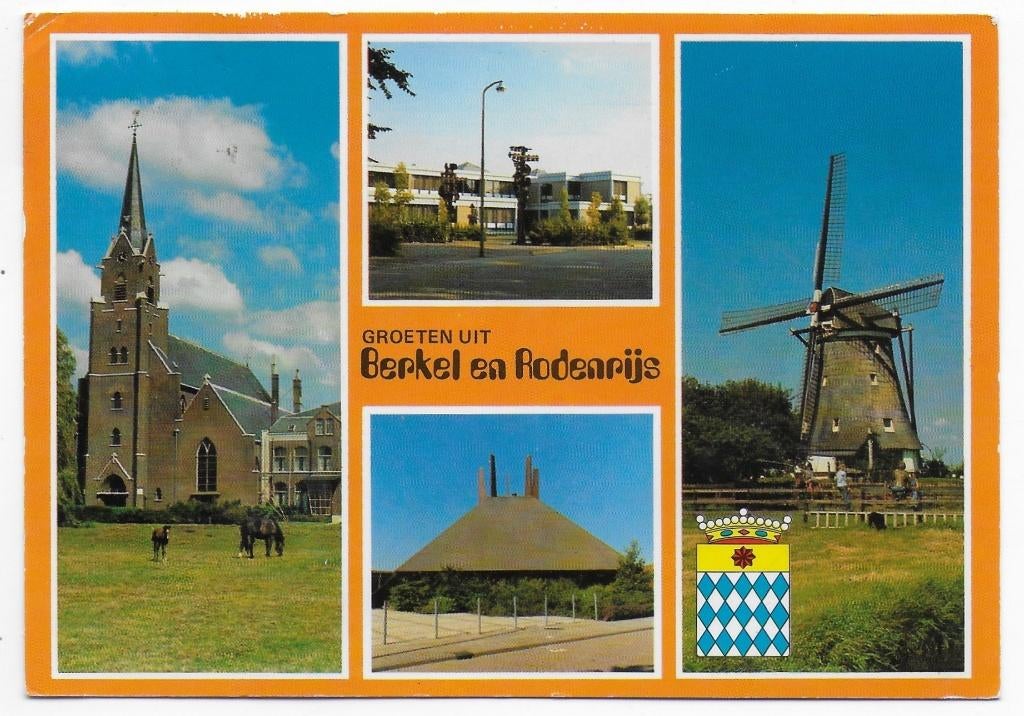 Berkel en Rodenrijs gelopen ansichtkaart ( B2610), Ophalen of Verzenden, 1980 tot heden, Gelopen