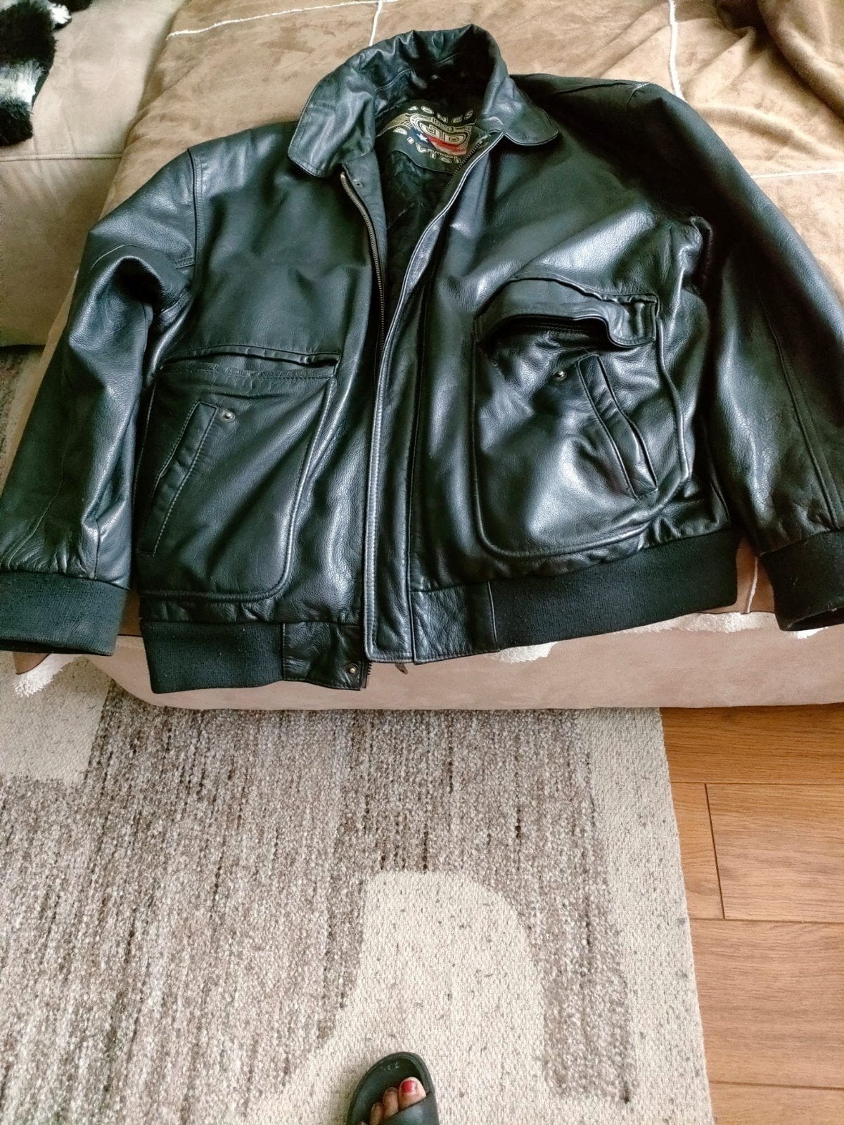 Vintage heren 100% leren jas, mt 52 (XL), Ophalen of Verzenden, Zo goed als nieuw, Maat 52/54 (L), Bruin