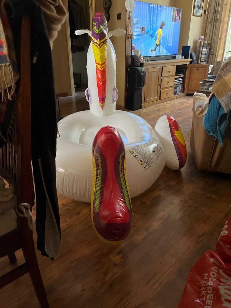 Grote opblaasbare unicorn, Ophalen, Zo goed als nieuw