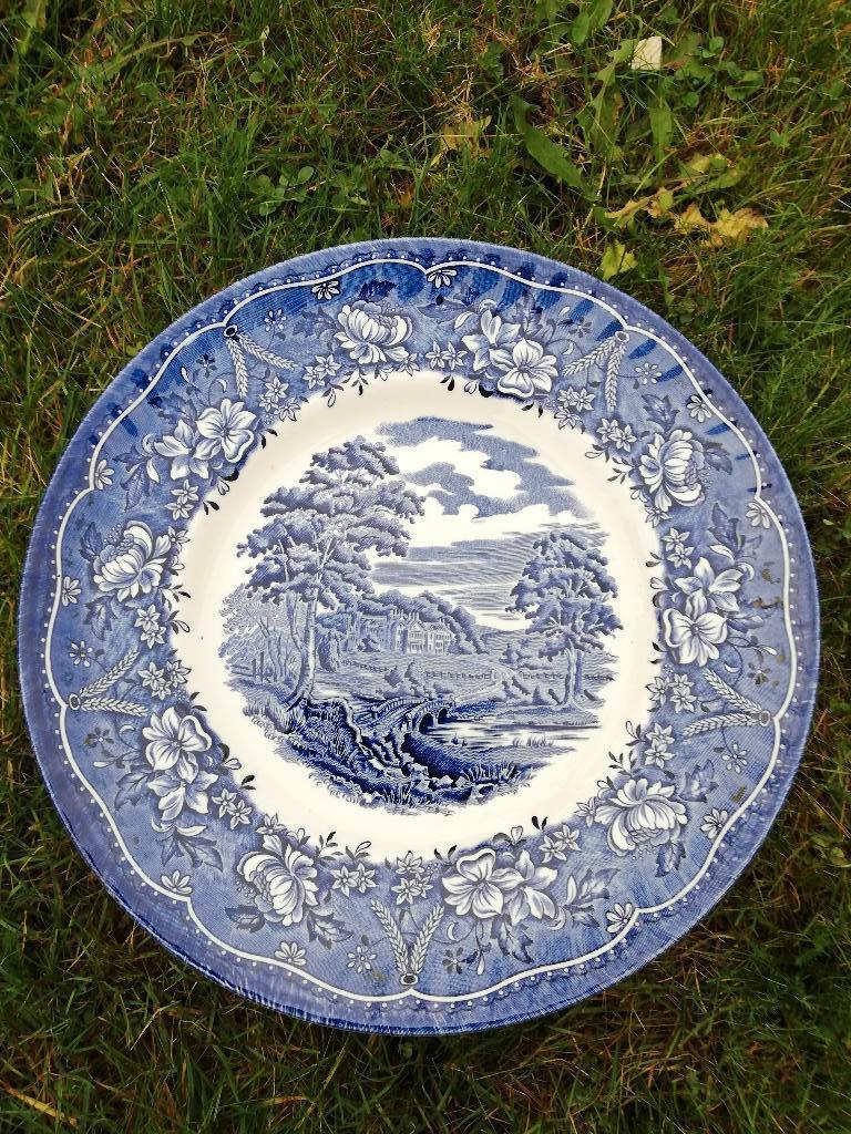 6 x extra grote dinerborden Barratts Elizabethan Blue 27,5cm, Huis en Inrichting, Keuken | Servies, Ophalen of Verzenden, Zo goed als nieuw