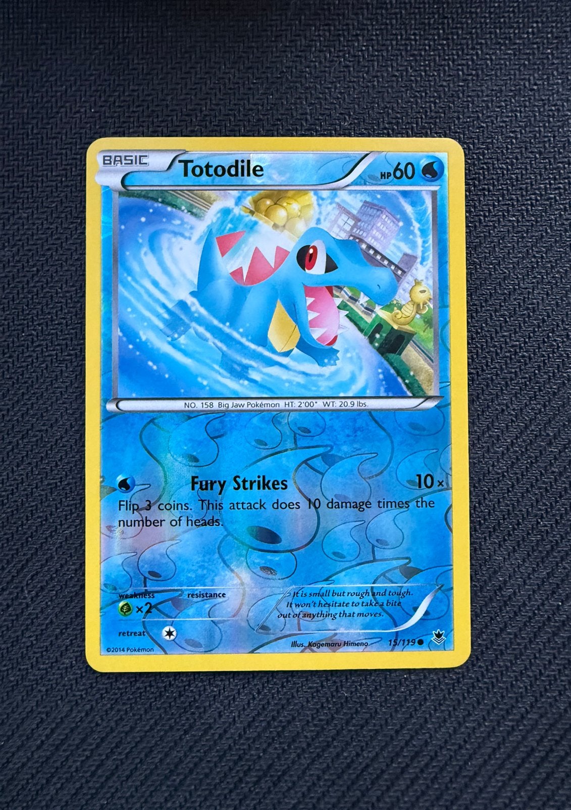 Totodile 15/119 Reverse Holo Phantom Forces Pokemon, Ophalen, Nieuw, Losse kaart
