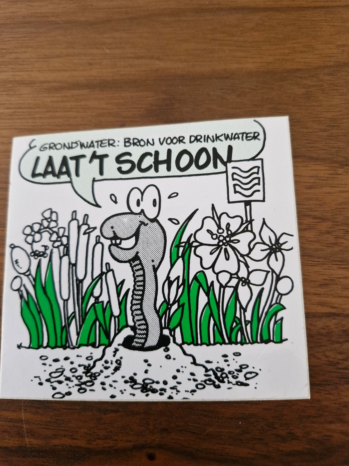 9116 Sticker'Grondwater: Bron voor drinkwater,Laat t schoon', Ophalen of Verzenden, Nieuw, Overige typen