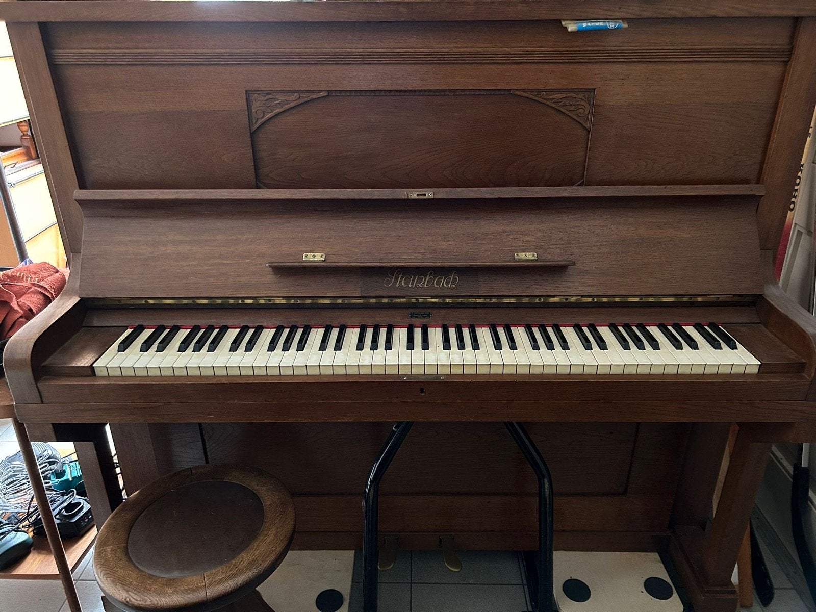 Steinbach Piano - Klassiek Houten Model, Muziek en Instrumenten, Ophalen, Gebruikt, Bruin, Piano