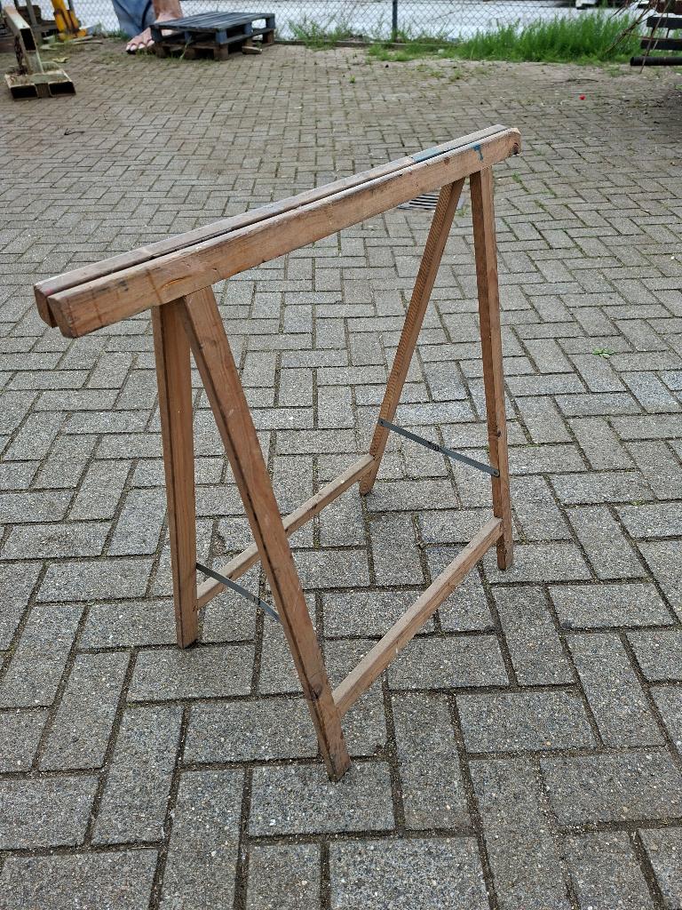 Houten schragen, Ophalen, Gebruikt