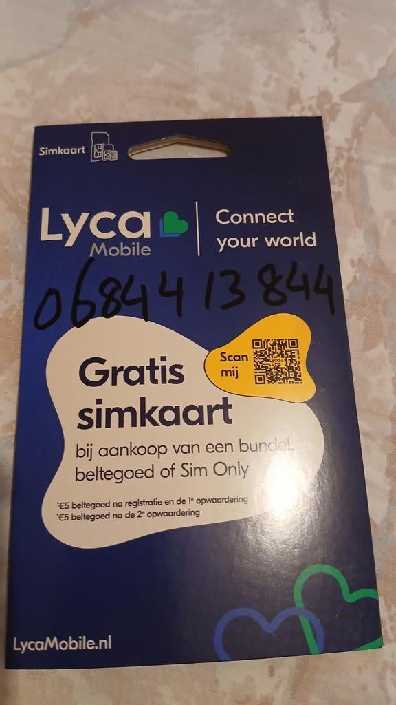 MOOI NUMMER LYCA PREPAID 06-844-13-844, Ophalen of Verzenden, Nieuw, KPN, Simkaart