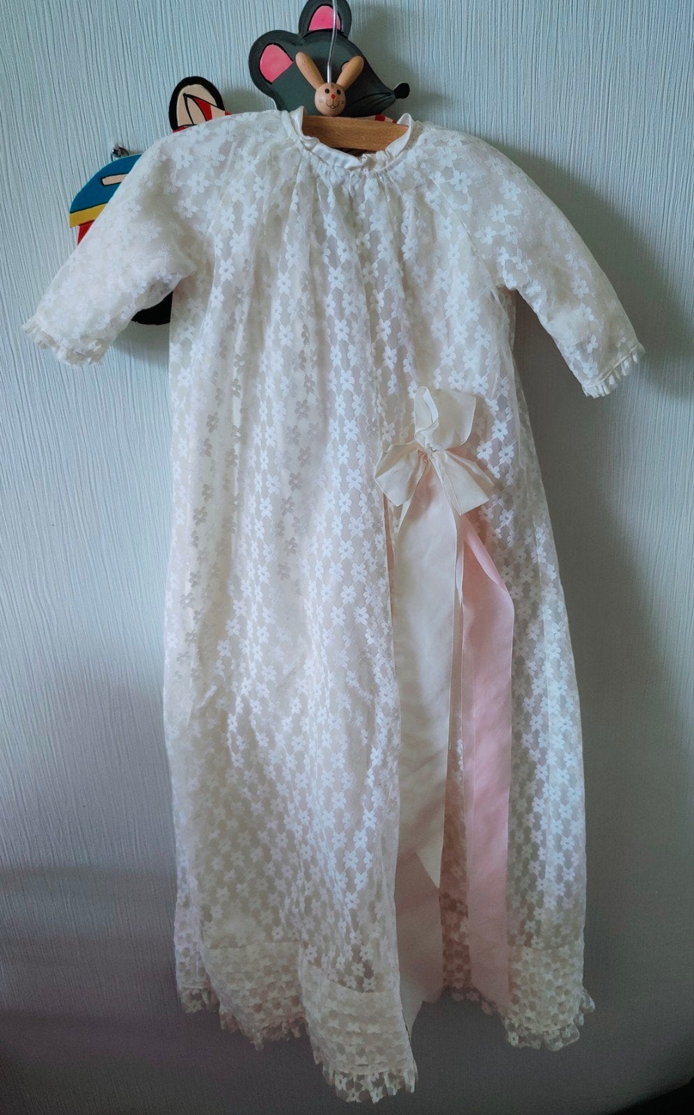 Lief oud doopjurkje, perfect voor reborn baby pop, Ophalen of Verzenden, Zo goed als nieuw, Onbekend, Jongetje of Meisje