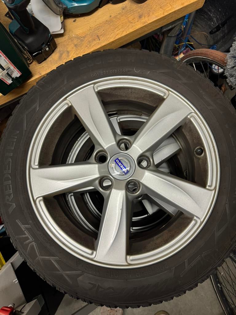 Velgen en banden incl sneeuwkettingen, Ophalen, Gebruikt, 16 inch, Banden en Velgen
