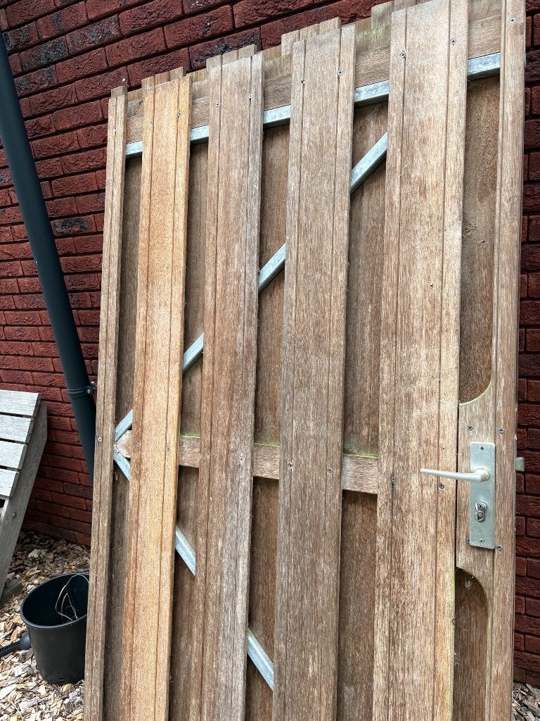 Hardhouten tuinpoort, Tuin en Terras, Tuinpoorten, Ophalen, Minder dan 100 cm, Zo goed als nieuw, Draaipoort