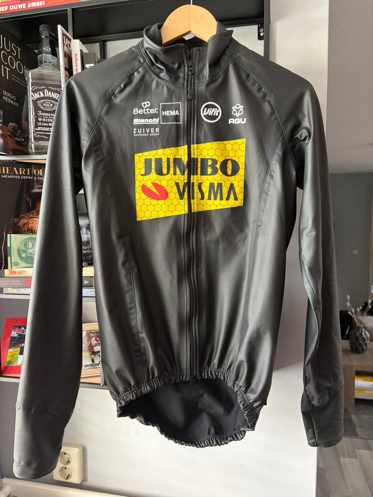 Regenjack Team Jumbo Visma | AGU | maat M, Ophalen of Verzenden, Zo goed als nieuw, Bovenkleding