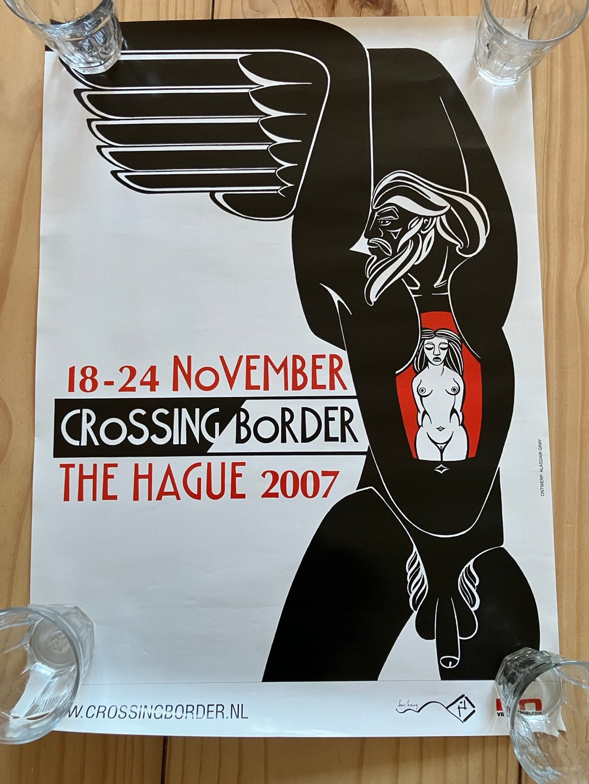 Crossing Border 2007 Festival Poster - 59,5 x 42 cm, Rechthoekig Liggend, Ophalen of Verzenden, Zo goed als nieuw, A1 t/m A3