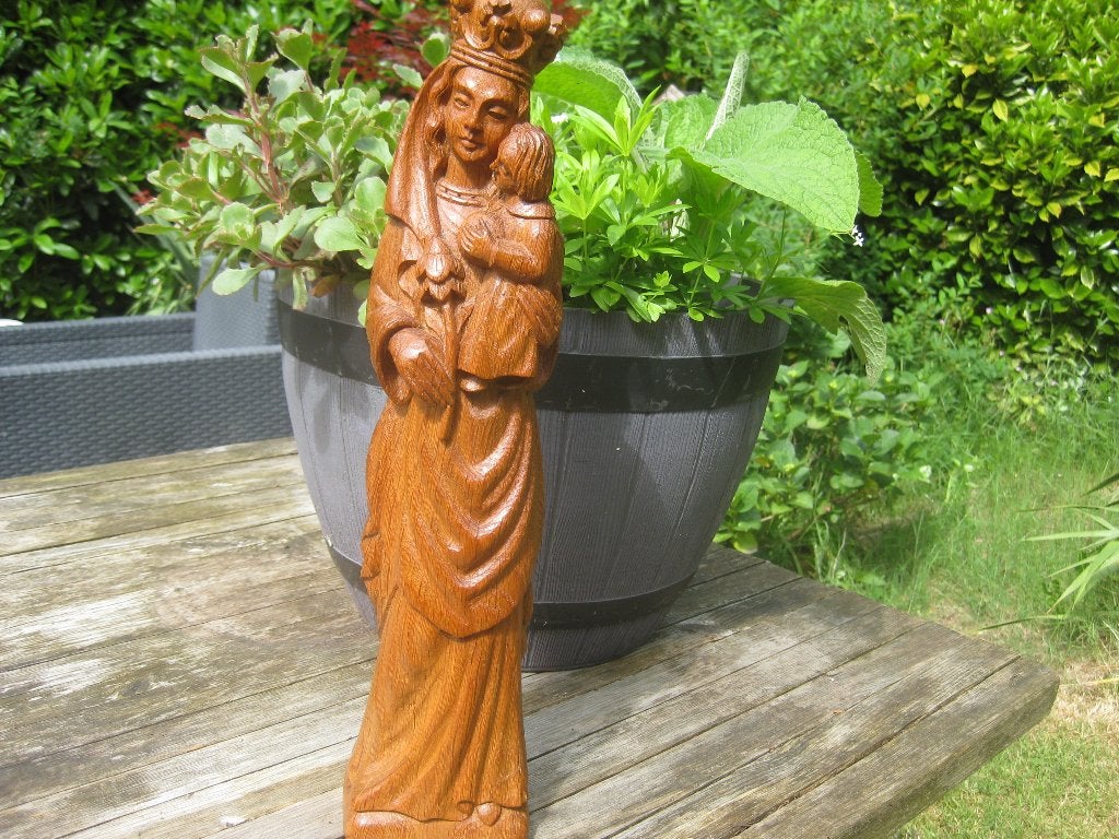 houten maria beeld, Antiek en Kunst, Antiek | Religie, Ophalen of Verzenden