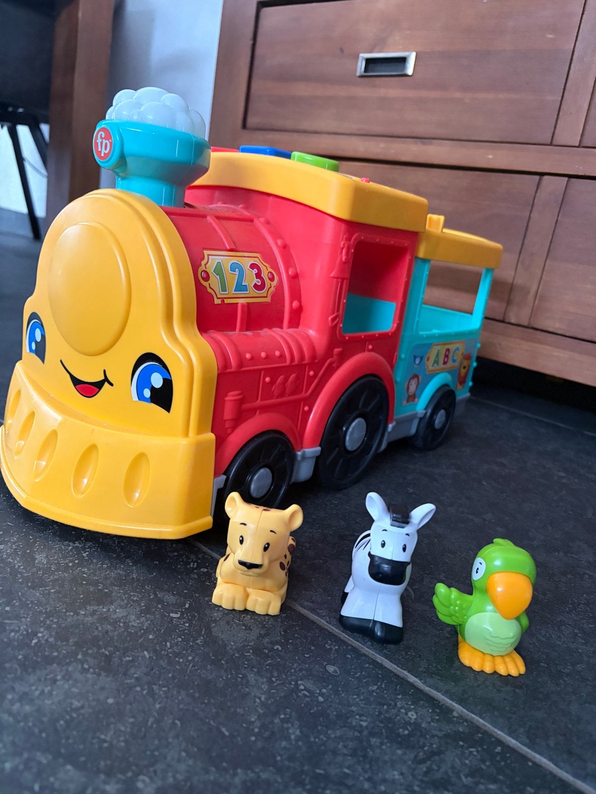 Fisher-Price Dierentrein met licht en geluid, Ophalen, Gebruikt, Overige typen, Met licht