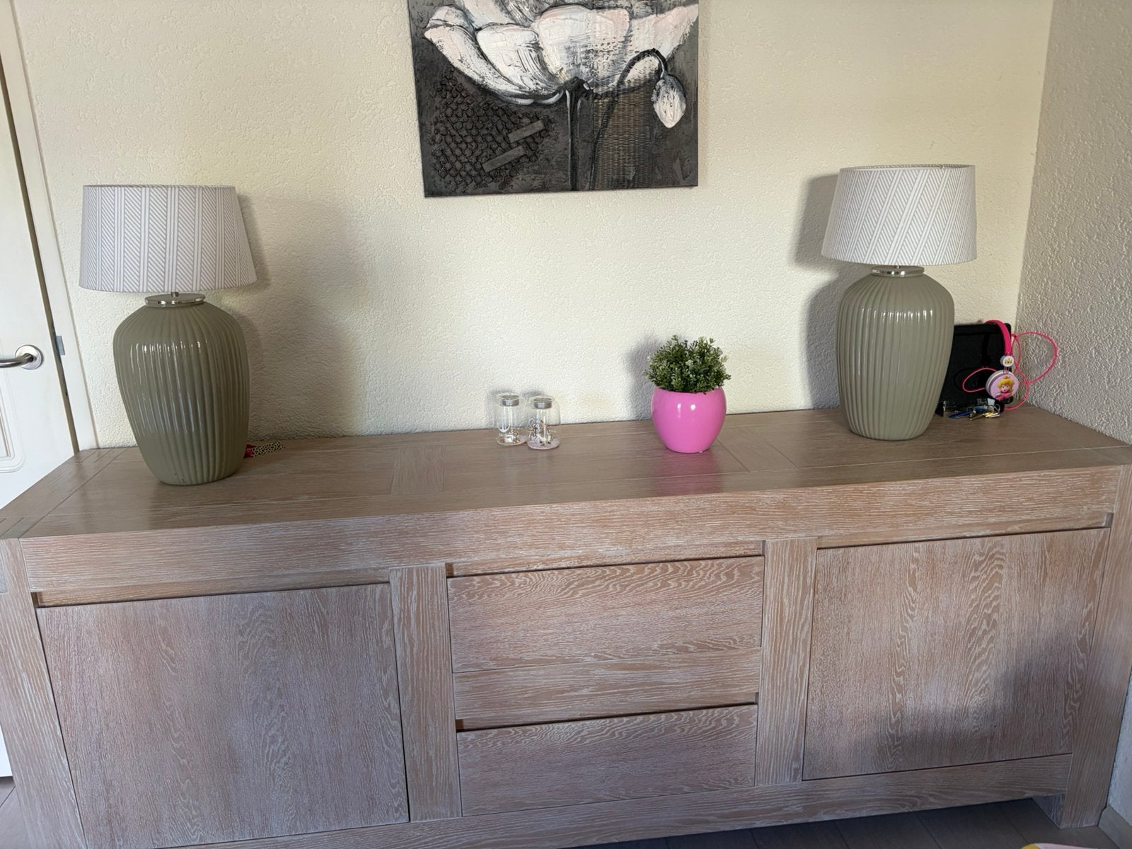 Zgan whitewash dressoir erg mooi stevig, Huis en Inrichting, Ophalen, Zo goed als nieuw, 25 tot 50 cm, 200 cm of meer